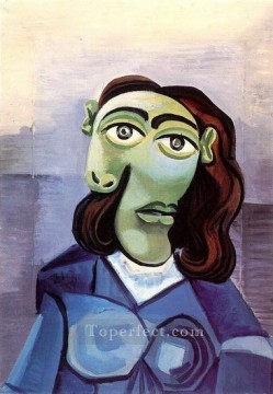 Pablo Picasso Painting - Retrato de Dora Maar con ojos azules 1939 Pablo Picasso